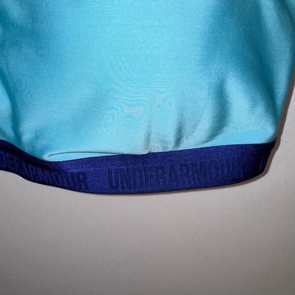 Under Amour Teal & Blue Color Block Stretch Padded Cross Back Sport Bra Sz XS - Picture 7 of 8